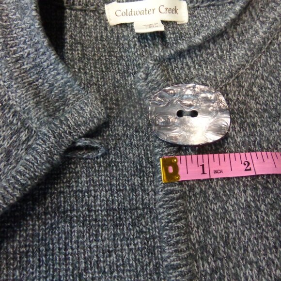 Coldwater Creek Gray Size Medium One-Button Open Cardigan - Picture 15 of 15